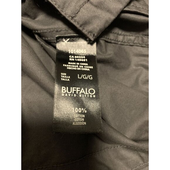 Buffalo David Bitton L Utility Lightweight Cotton Jacket Black - Picture 5 of 7